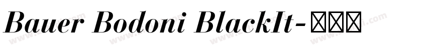 Bauer Bodoni BlackIt字体转换